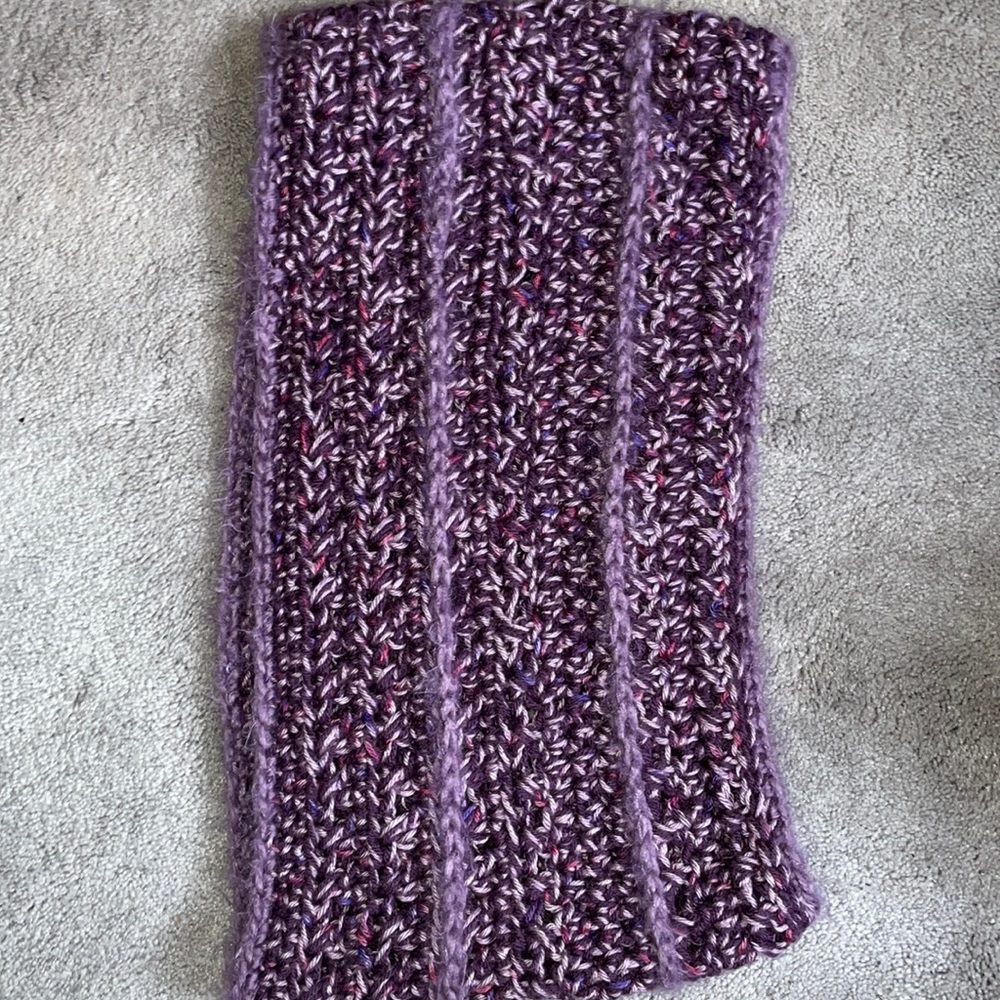 Hand knit infinity scarf💜 - Picture 2 of 4